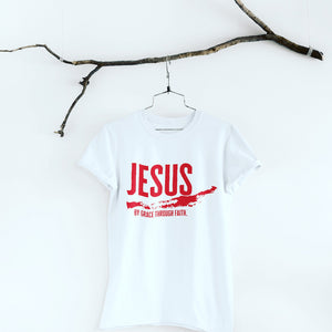 "Saved by Grace" Unisex Tee (WHITE)